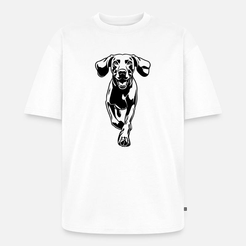 Weimaraner - Unisex Premium Oversized Bio T-Shirt - Weiß