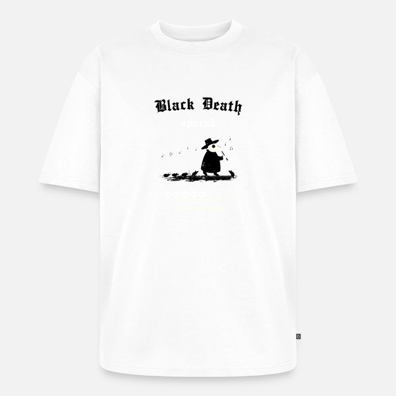 Black Death - spread in progress - Unisex Premium Oversized Bio T-Shirt - Weiß