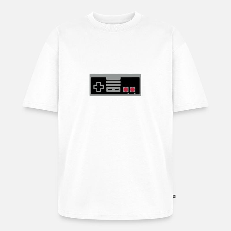 Super Retro Controller - Unisex Premium Oversized Bio T-Shirt - Weiß