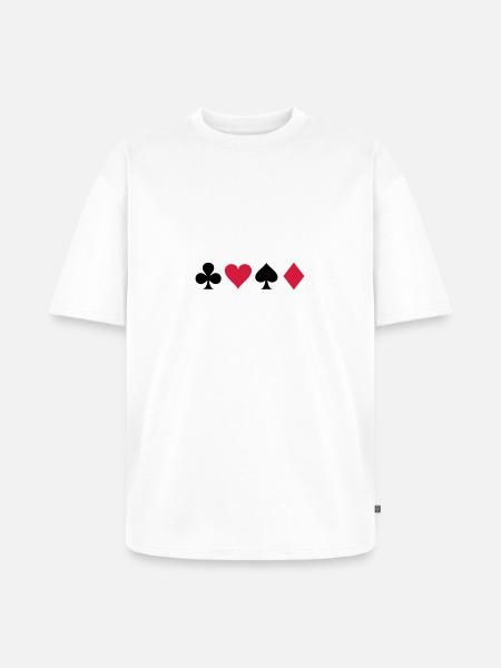 Karten - Unisex Premium Oversized Bio T-Shirt - Weiß