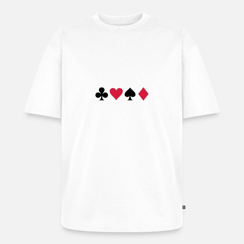 Poker, skat, card game - Unisex Premium Oversized Organic T-Shirt - white