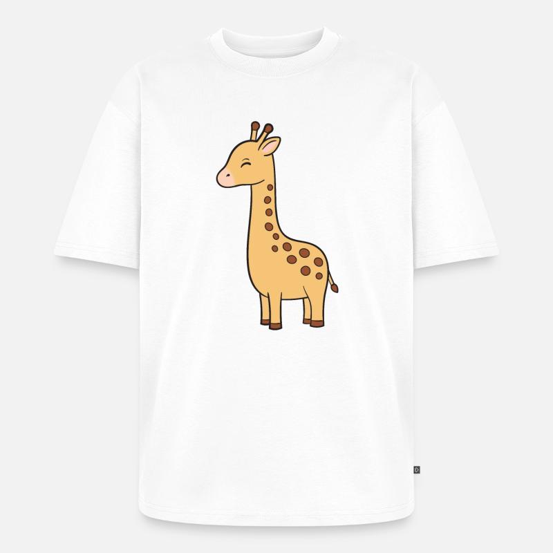 Giraffe - Unisex Premium Oversized Organic T-Shirt - white