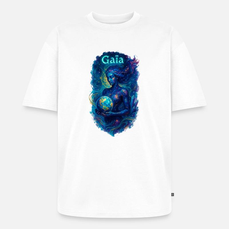 Gaia – Mutter Natur – Baum des Lebens - Unisex Premium Oversized Bio T-Shirt - Weiß