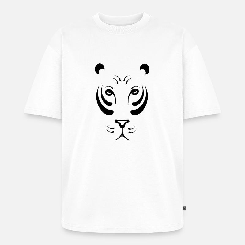 Lioness noir et withe - T-shirt Premium bio oversize Unisexe - blanc