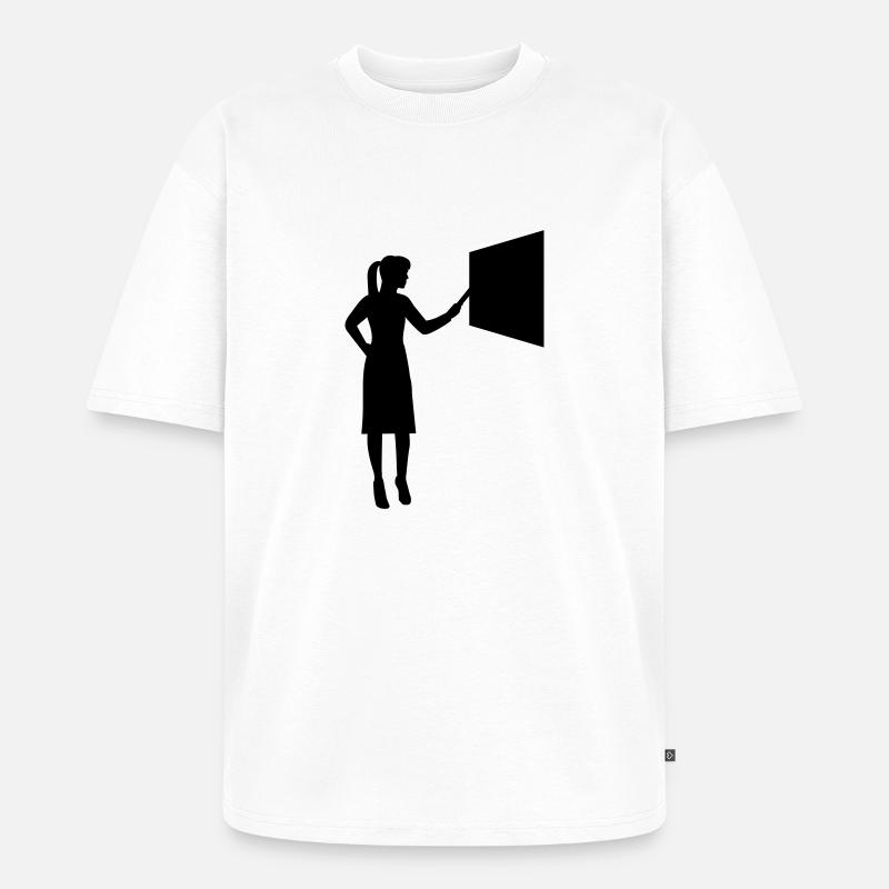 Lehrerin - Unisex Premium Oversized Bio T-Shirt - Weiß