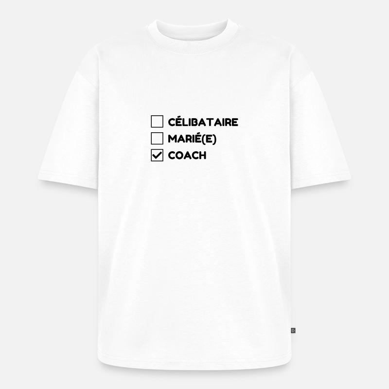Coach / Coaching / Trainer / Sport - Unisex Premium Oversized Bio T-Shirt - Weiß