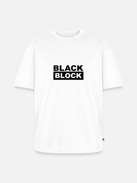 black block - black bloc - Unisex Premium Oversized Bio T-Shirt - Weiß