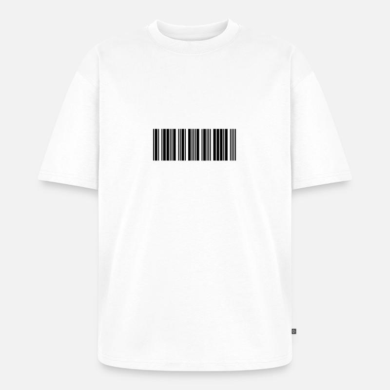 Barcode - Unisex Premium Oversized Bio T-Shirt - Weiß