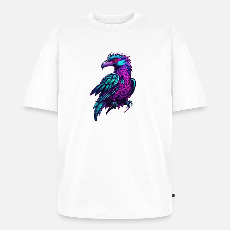 Neonphönix Farbflug - Unisex Premium Oversized Bio T-Shirt - Weiß