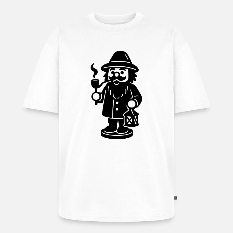 Räuchermännchen - Unisex Premium Oversized Bio T-Shirt - Weiß