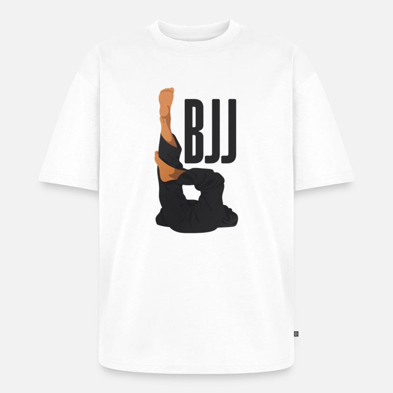 BJJ Techniques: Triangle - Unisex Premium Oversized Bio T-Shirt - Weiß