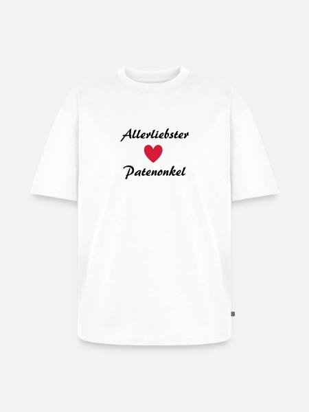 Allerliebster Patenonkel - Unisex Premium Oversized Bio T-Shirt - Weiß
