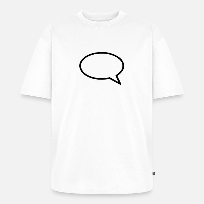 BULLE TEXT ajoute tes mots - T-shirt Premium bio oversize Unisexe - blanc