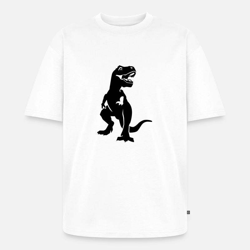 T-Rex - Unisex Premium Oversized Bio T-Shirt - Weiß