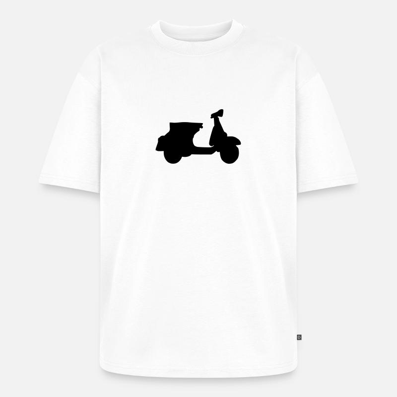 Motorroller Roller Blechroller Schaltroller - Unisex Premium Oversized Bio T-Shirt - Weiß