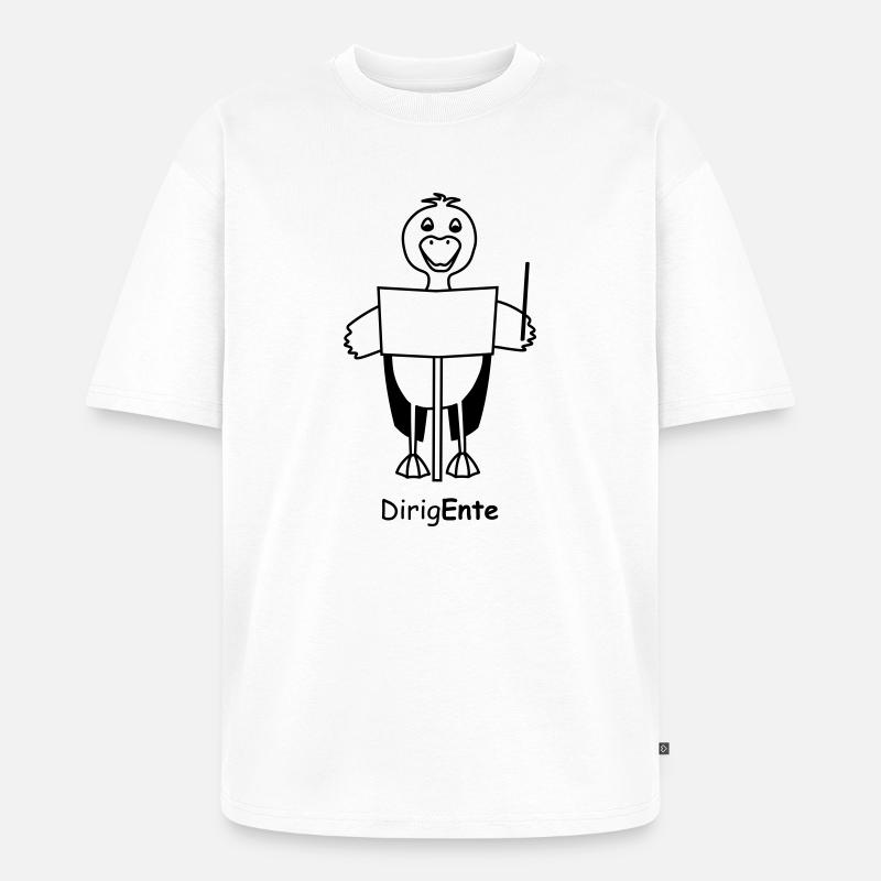 TIB_DirigEnte - Unisex Premium Oversized Bio T-Shirt - Weiß