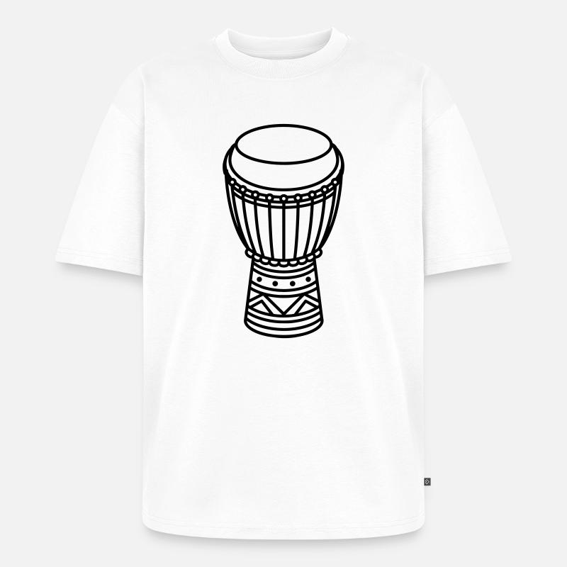 djembe - Unisex Premium Oversized Bio T-Shirt - Weiß