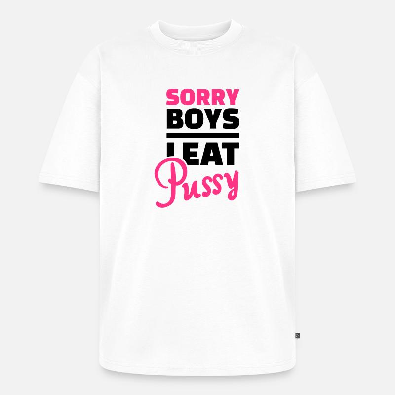 Lesbisch - Unisex Premium Oversized Bio T-Shirt - Weiß
