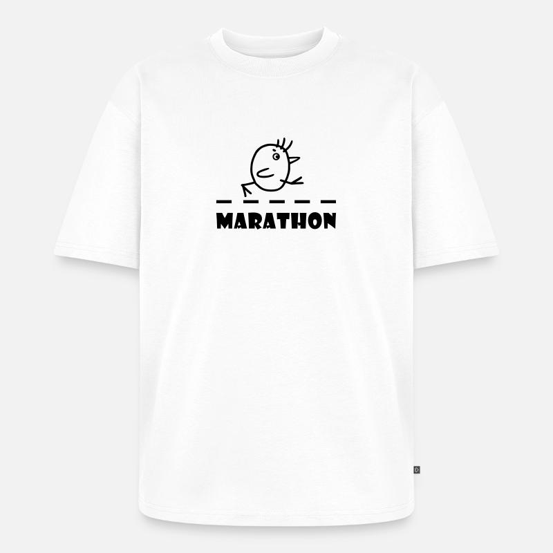 Marathon - Unisex Premium Oversized Bio T-Shirt - Weiß