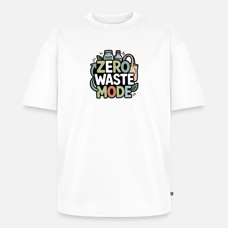 Mode zéro déchet - T-shirt Premium bio oversize Unisexe - blanc