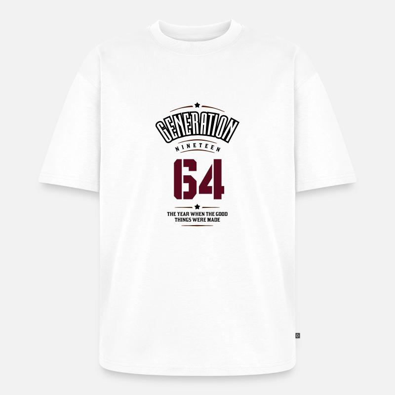 Generation 1964 - Unisex Premium Oversized Bio T-Shirt - Weiß