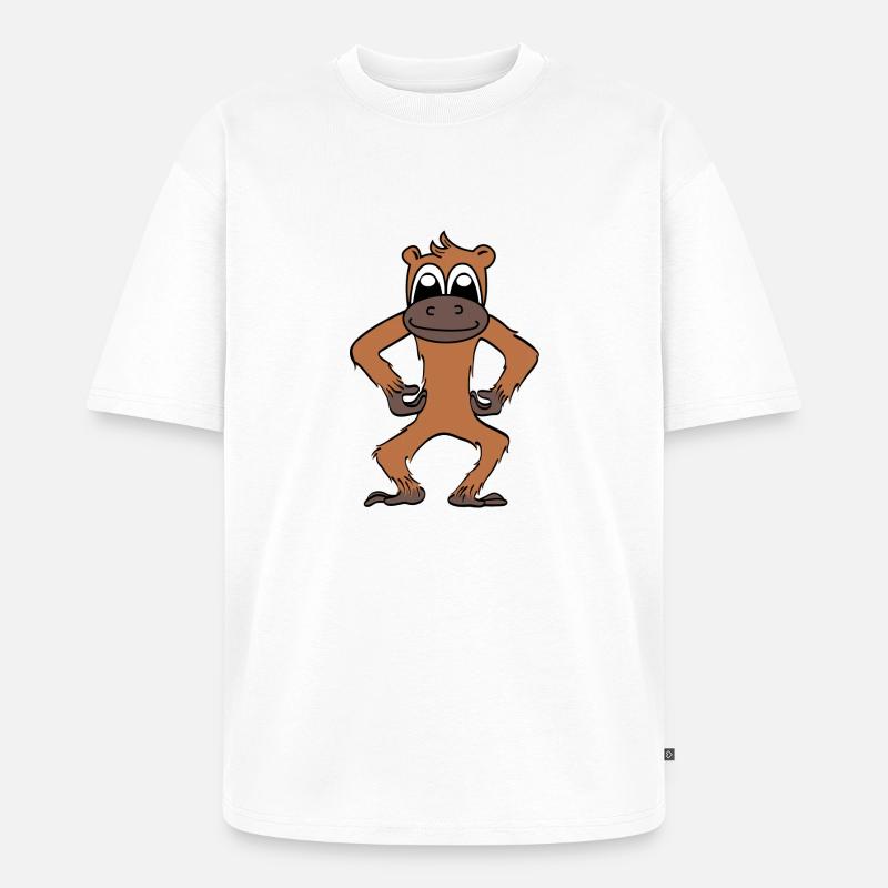 affe - Unisex Premium Oversized Bio T-Shirt - Weiß