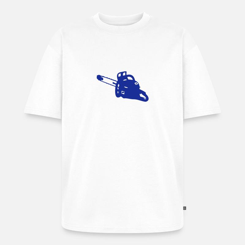 tronconneuse2 - T-shirt Premium bio oversize Unisexe - blanc