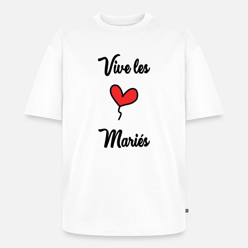 ES LEBE DAS BRAUTPAAR - Unisex Premium Oversized Bio T-Shirt - Weiß