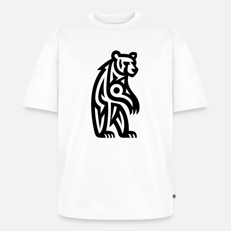 Just a Black Bear #3 - Unisex Premium Oversized Bio T-Shirt - Weiß