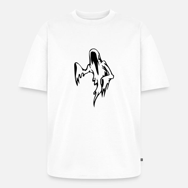 Geist Gespenst - Unisex Premium Oversized Bio T-Shirt - Weiß