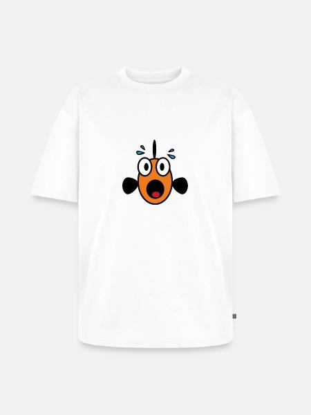 Panic Fish - Unisex Premium Oversized Organic T-Shirt - white