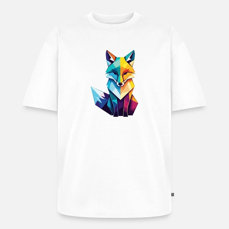 Fuchs - Unisex Premium Oversized Bio T-Shirt - Weiß