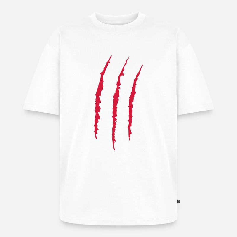 Kratzer - Unisex Premium Oversized Bio T-Shirt - Weiß