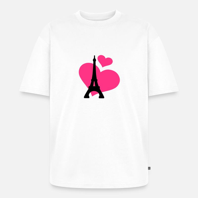 Eiffelturm Paris - Unisex Premium Oversized Bio T-Shirt - Weiß