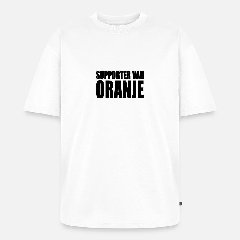 Supporter van oranje - Unisex Premium Oversized Bio T-Shirt - Weiß