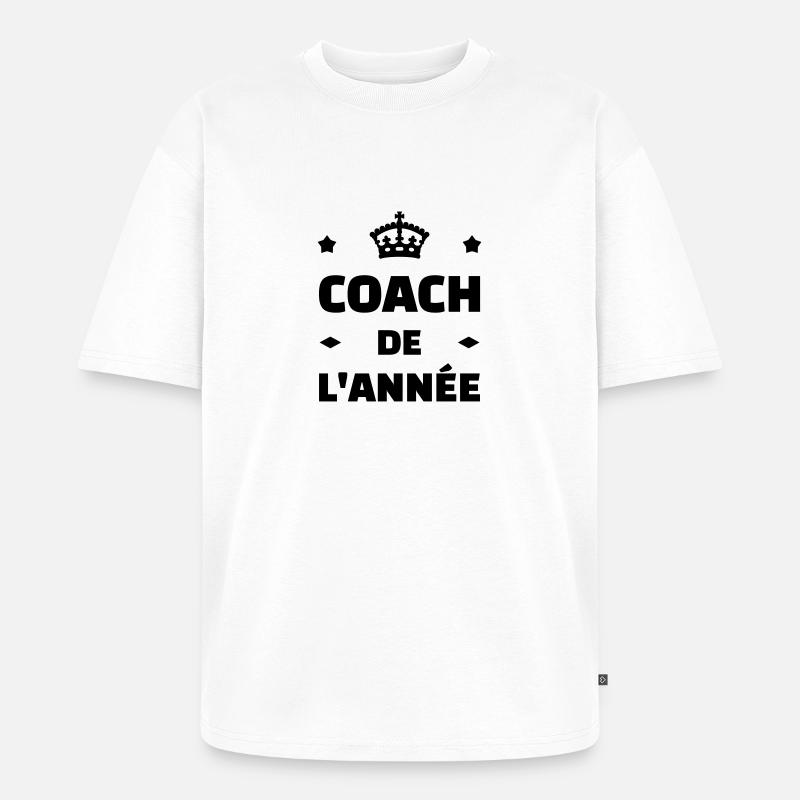 Coach / Coaching / Trainer / Sport - Unisex Premium Oversized Bio T-Shirt - Weiß