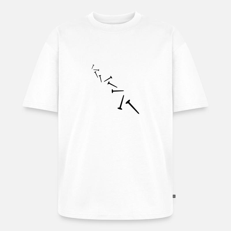 Screws Pattern - Unisex Premium Oversized Bio T-Shirt - Weiß