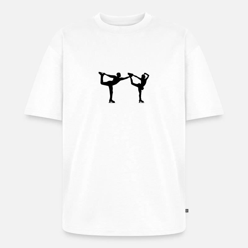 Eiskunstlauf - Unisex Premium Oversized Bio T-Shirt - Weiß