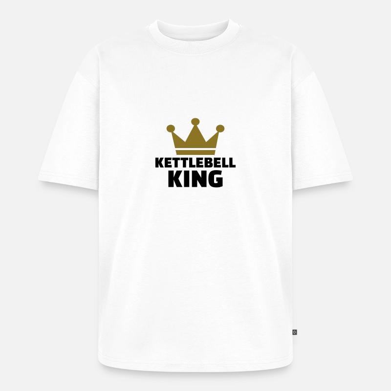 Kettlebell - Unisex Premium Oversized Bio T-Shirt - Weiß