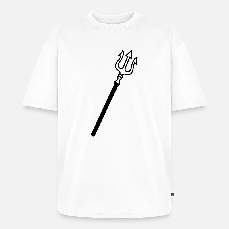 trident - Unisex Premium Oversized Organic T-Shirt - white