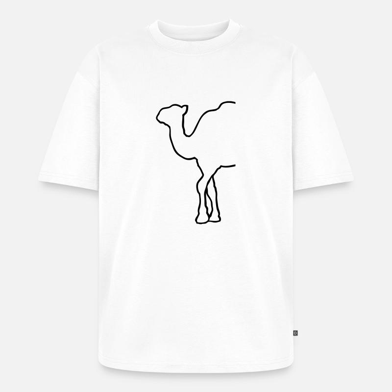 Camel - Kamel - Dromedar - Unisex Premium Oversized Bio T-Shirt - Weiß