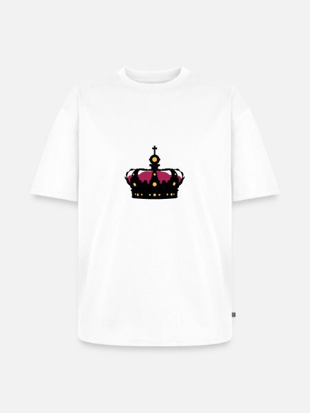 Krone - Unisex Premium Oversized Bio T-Shirt - Weiß
