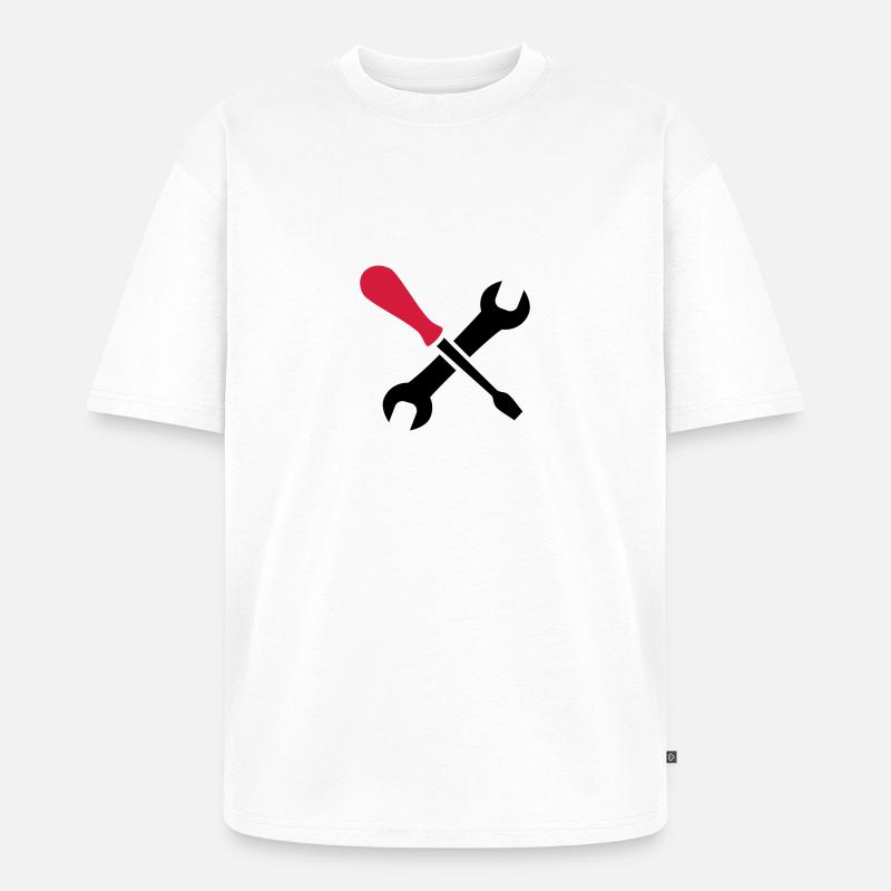 Werkzeug - Unisex Premium Oversized Bio T-Shirt - Weiß