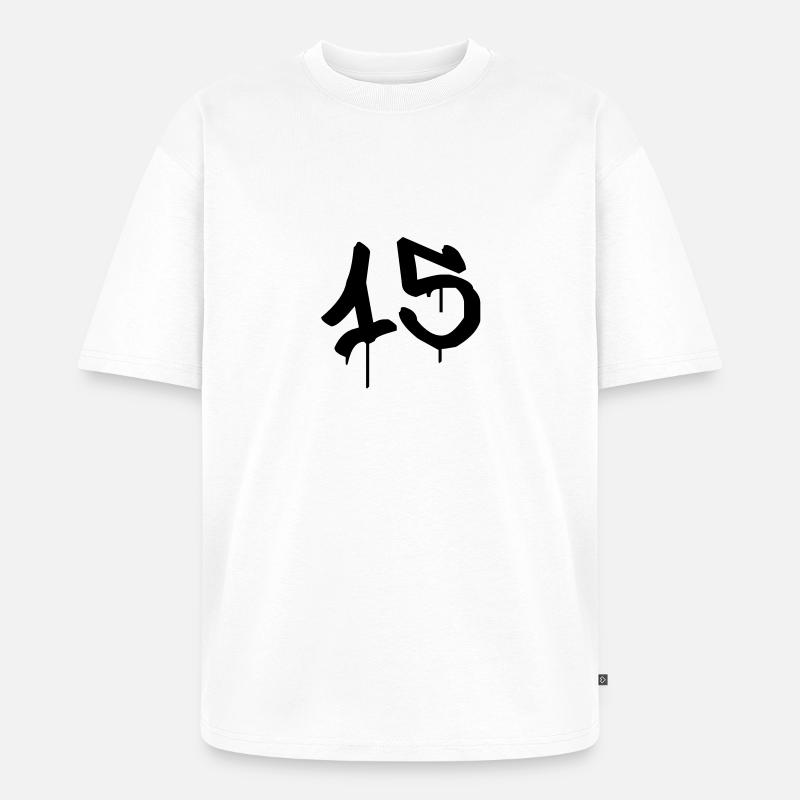 Graffiti : 15 - Unisex Premium Oversized Bio T-Shirt - Weiß
