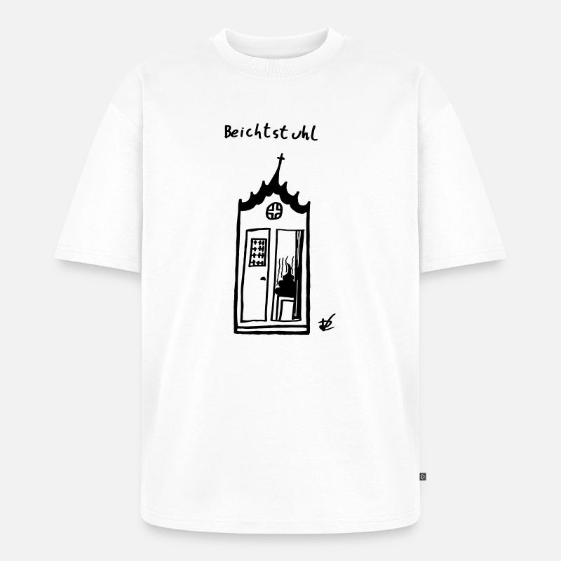 Beichtstuhl - Unisex Premium Oversized Bio T-Shirt - Weiß
