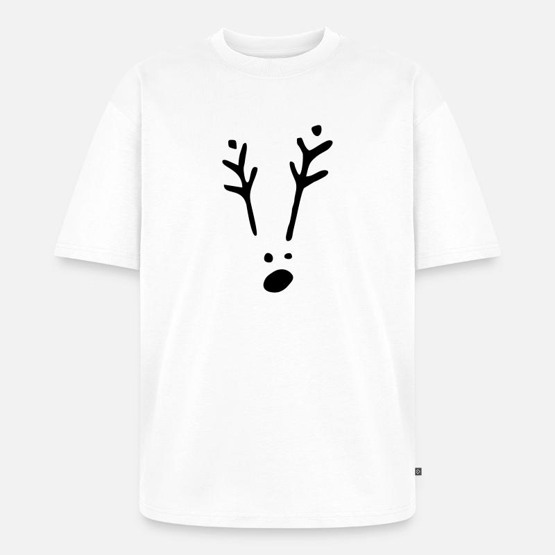 Rudolf 1c Xmas - Unisex Premium Oversized Bio T-Shirt - Weiß