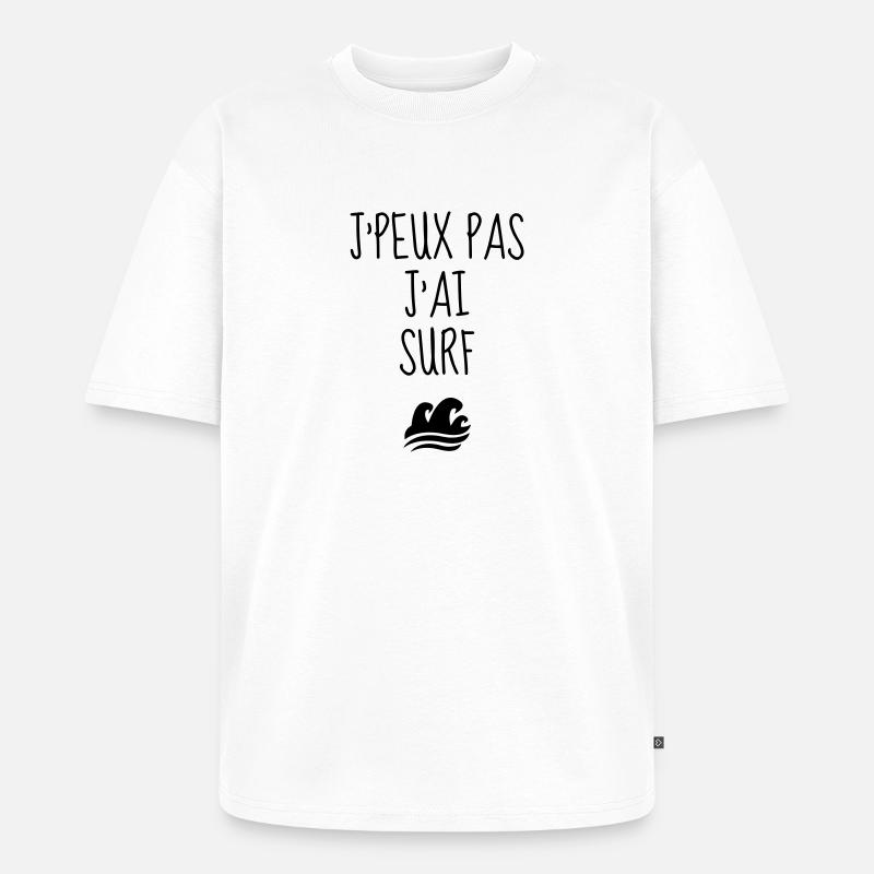 surf / surfeur / surfer / plage - T-shirt Premium bio oversize Unisexe - blanc