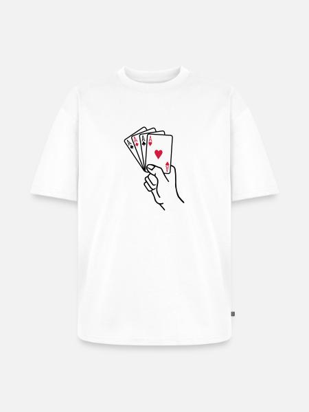 Poker - Unisex Premium Oversized Organic T-Shirt - white