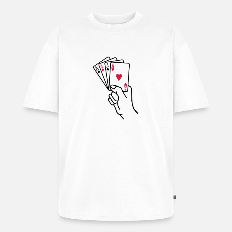 Poker - Unisex Premium Oversized Bio T-Shirt - Weiß