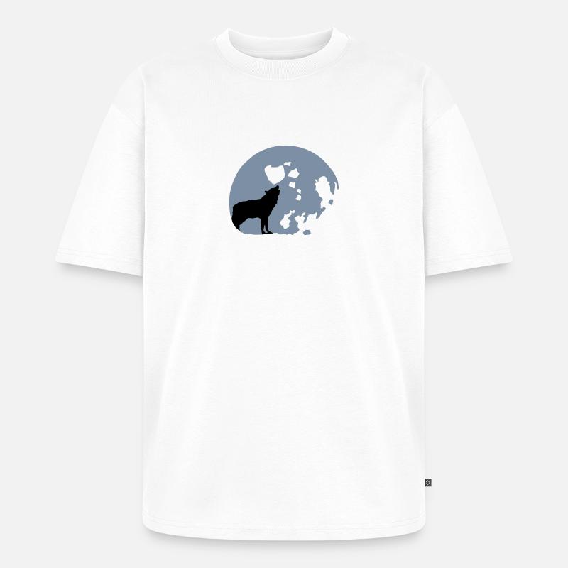 full moon - Unisex Premium Oversized Bio T-Shirt - Weiß